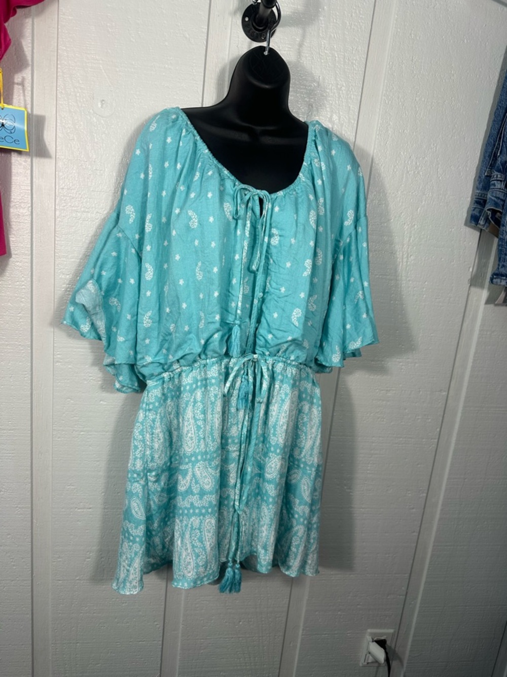 City Chic Green Romper Size Large EUC